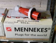 Mennekes TYP 307 Plug Industrial Male Red 400v 63A - 5 Per Box - 1 box