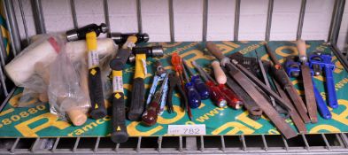 Various Hand Tools - screwdrivers, hammers, files