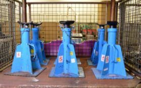 6x O M C N 239/A Auto Axle Stands - 5 Tonne