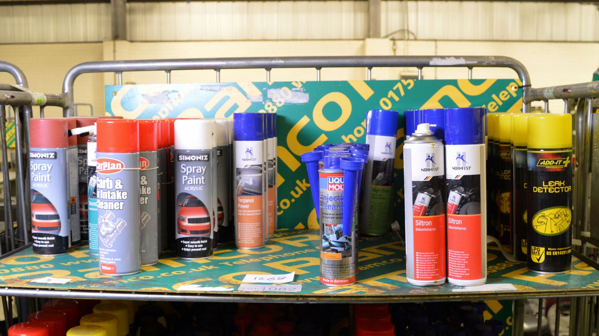 Simoniz Spray paint, Normfest term clean, Carplan carb & air intake cleaner, Liqui Moly in