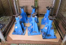 6x O M C N 239/A Auto Axle Stands - 5 Tonne