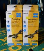 4x Belkin OmniView KVM Cables For SOHO Series With Audio