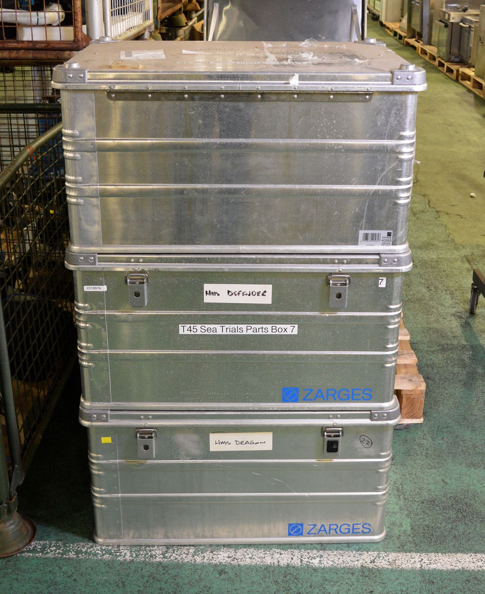 3x Zarges Aluminium Storage Cases L 790mm x W 590mm x H 410mm - Image 2 of 3