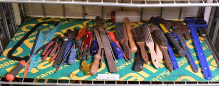 Various Hand Tools - screwdrivers, hammers, hacksaws