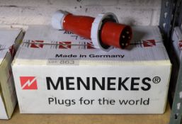 Mennekes TYP 307 Plug Industrial Male Red 400v 63A - 5 Per Box - 1 box