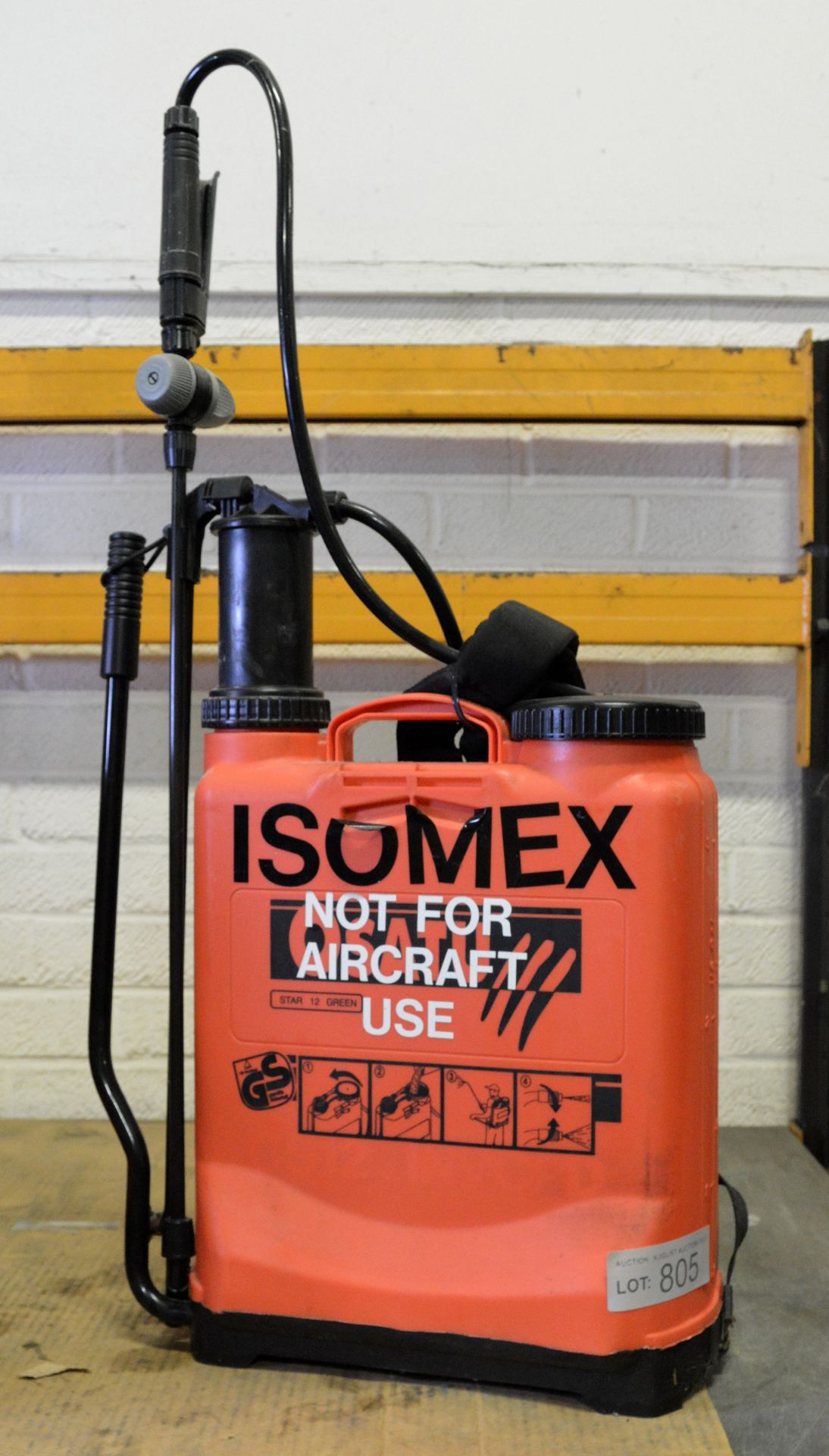 Orange Backpack 12ltr Sprayer With Pump Handle