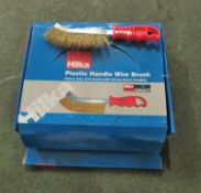 24x Hilka Plastic Handle Wire Brushes