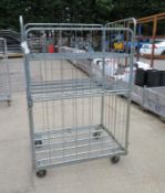 Mobile Wire Caged Trolley L 1200mm x W 800mm x H 1820mm