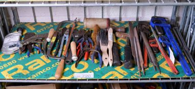 Various Hand Tools including screwdrivers, hammers, hacksaws