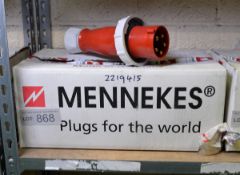 Mennekes TYP 307 Plug Industrial Male Red 400v 63A - 5 Per Box - 1 box