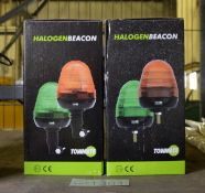 2x Towmate Halogen beacon lights
