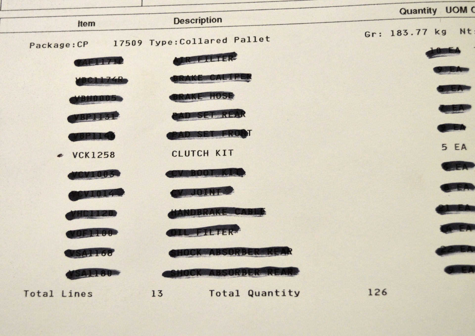 Vehicle parts - clutch kits, slave cylinders - see picture for itinerary for model numbers - Image 8 of 10