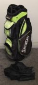 Srixon black & lime green golf bag - used with cover