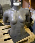 Female Grey Top Body Section Display Mannequin