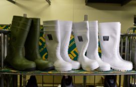 4x Steel toe capped wellington boots - see pictures for types & sizes