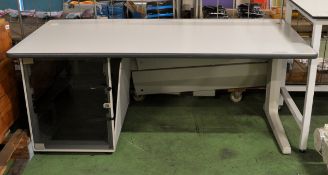 Technical Table With 1 Glass Cabinet Door L 1800mm x W 920mm x H 750mm