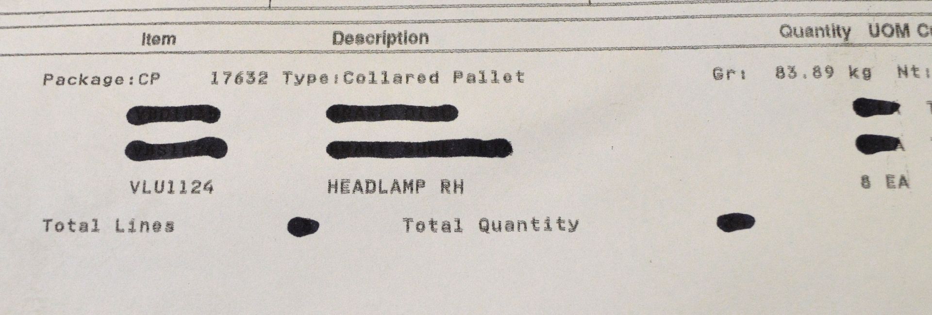 Vehicle parts - RH headlamp assemblies - see picture for itinerary for model numbers and q - Image 4 of 4