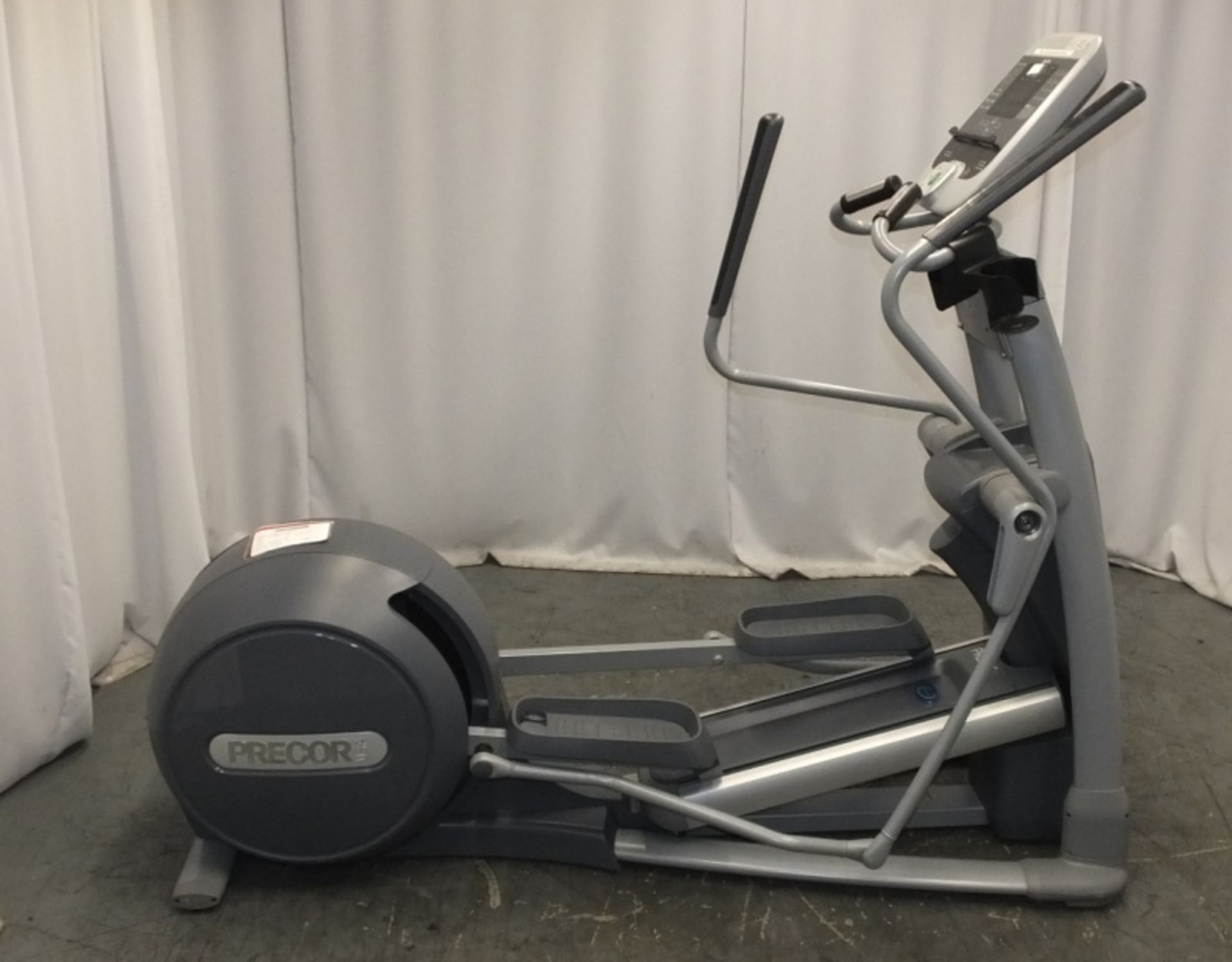Precor EFX 576i Elliptical Cross Trainer - Left arm section loose, please see pictures for