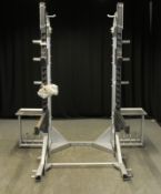 Hammer Strength Half Rack System with Kettlebell & Weight Storage - L2360 x D1460 x H2450m