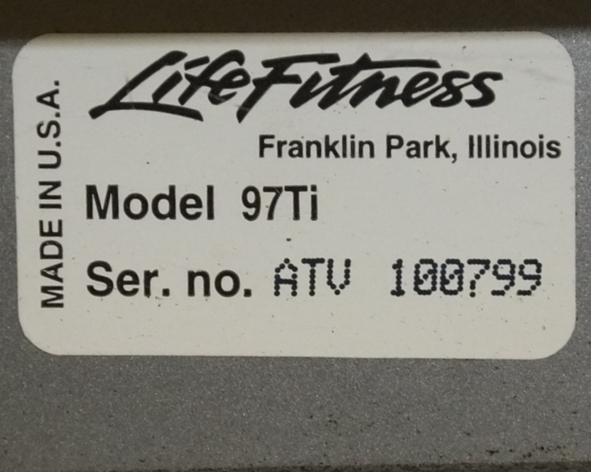 Life Fitness 97Ti Treadmill - Please check pictures for condition - Image 12 of 13