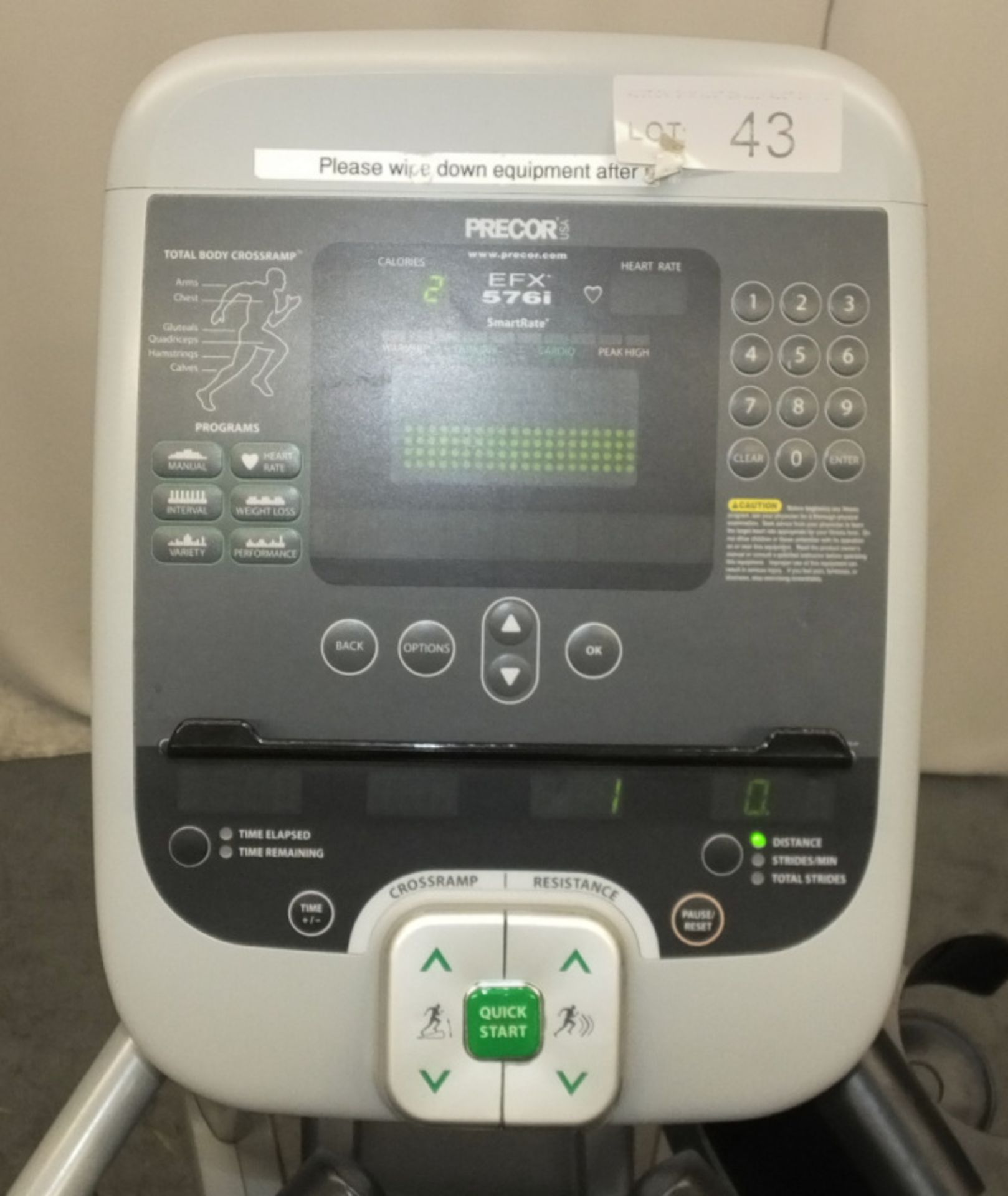 Precor EFX 576i Elliptical Cross Trainer - Please see pictures for condition - Image 5 of 13