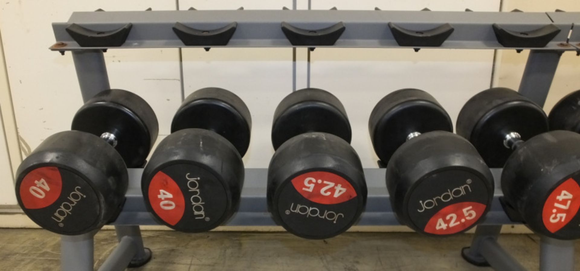 Jordan 10 pair/2 Tier Dumbbell Rack - L2500 x D555 x H810mm with Jordan Dumbbells (Pair of - Image 2 of 9