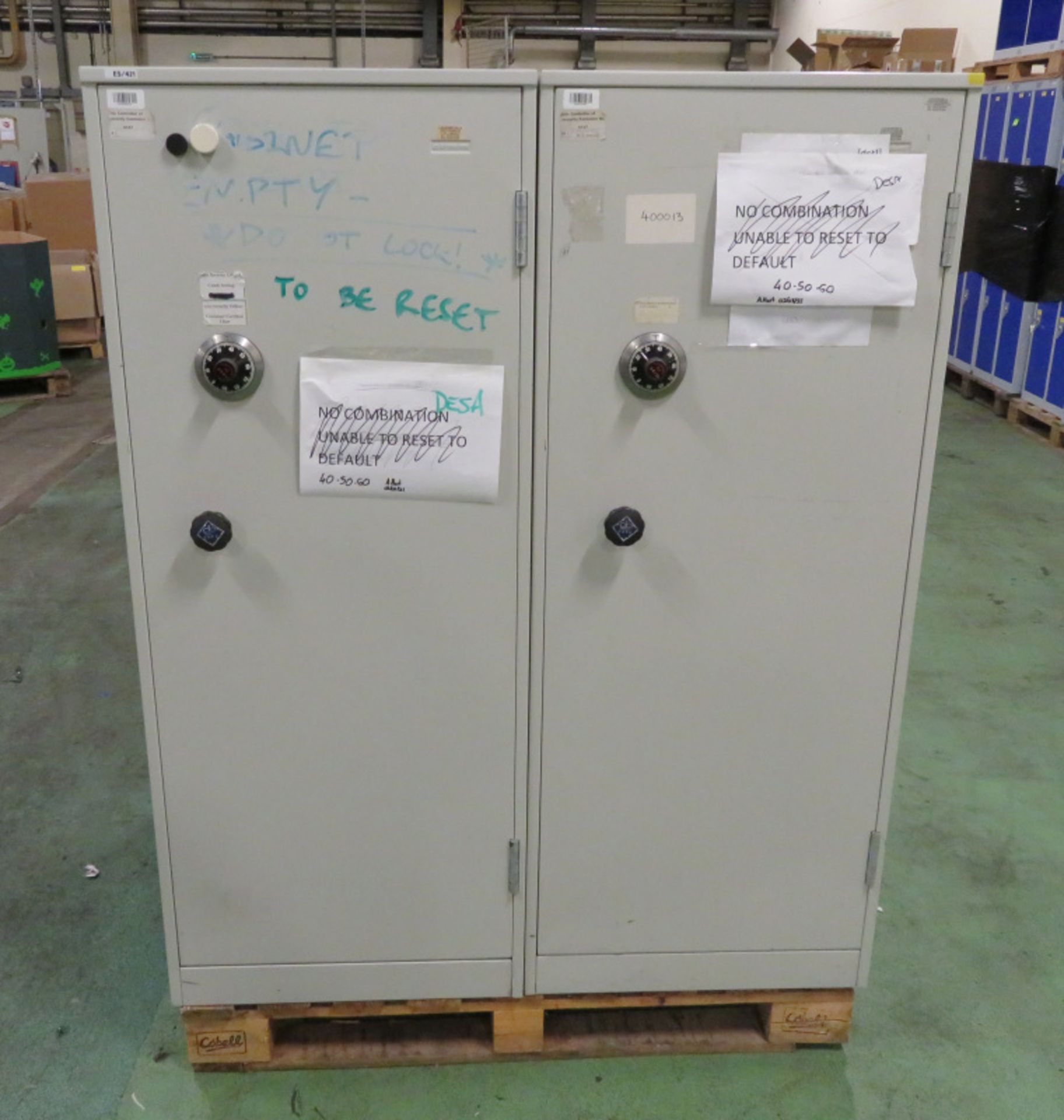 4x Single Door Metal Combination Cabinets L 455mm x W 615mm x H 1530mm - Image 5 of 7