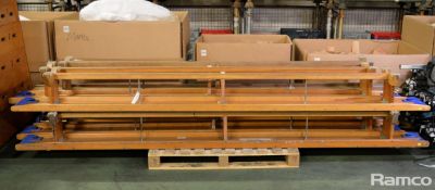 6x School Gym Balancing Beam Benches - L 3350mm x W 320mm x H 300mm