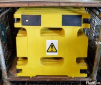 6x Addgards Yellow Plastic Safety Barriers