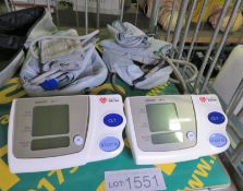 2x Omron M5-I Intelli Sense Blood Pressure Monitors with case