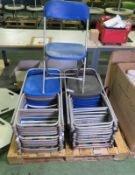 Foldable Plastic Seated Chairs - Metal Frame - approx. 29 chairs