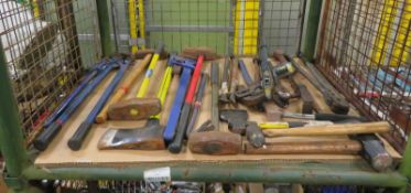 Various Tools - Axe, Pipe Bending Wrenches, Bar Cutters