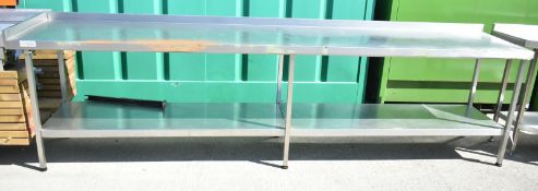 Stainless catering table - 3400mm x 660mm x 900mm