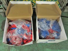 Lego bricks - red & blue - various sizes