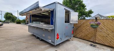 Towable Catering trailer - 14ft 3 x 7ft 3 (18ft 5 inc. hitch) = twin axle, new wheels