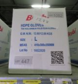 Beybi HDPE Gloves - Size L - 100 gloves per bag - 200 bags per box - 1 box