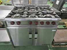 MV Mastercheff LPG gas 6 burner range oven