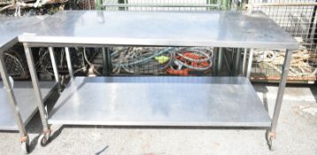 Stainless steel catering table - 1800mm x 750mm x 900mm