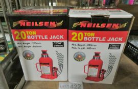 2x Neilsen 20 Ton Bottle Jacks
