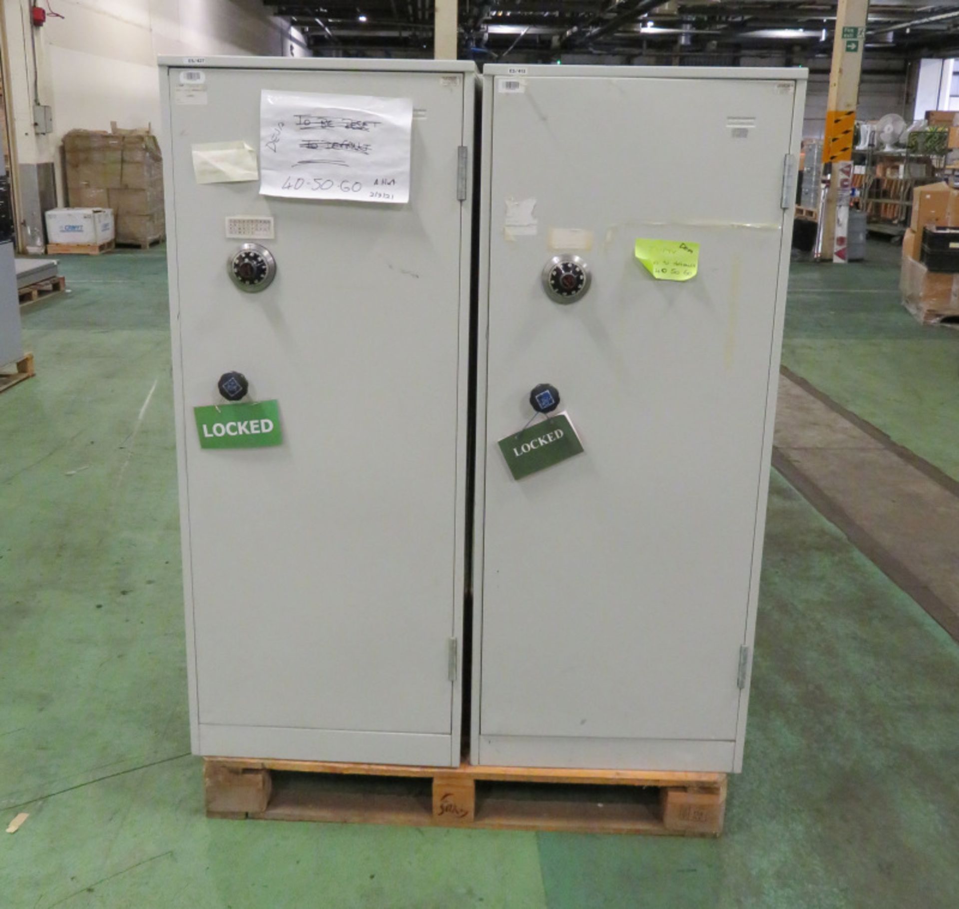 4x Single Door Metal Combination Cabinets L 455mm x W 615mm x H 1530mm - Image 5 of 8