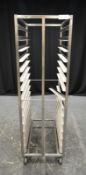 15 Tier Stainless Steel Trolley Tray Rack - L515 x D815 x H1690mm