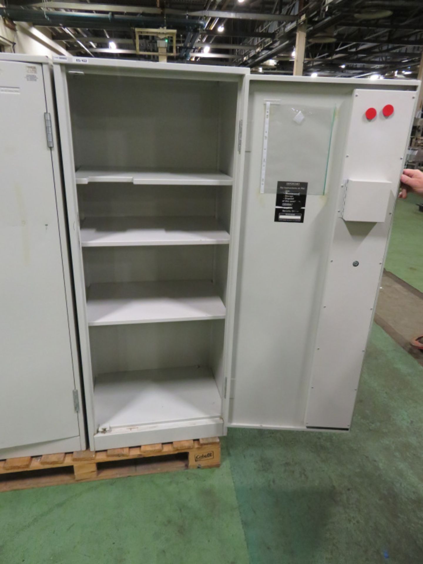 4x Single Door Metal Combination Cabinets L 455mm x W 615mm x H 1530mm - Image 3 of 7