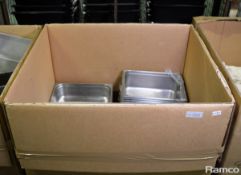 Gastronorm Stainless Steel Bain Marie Trays & lids - various sizes