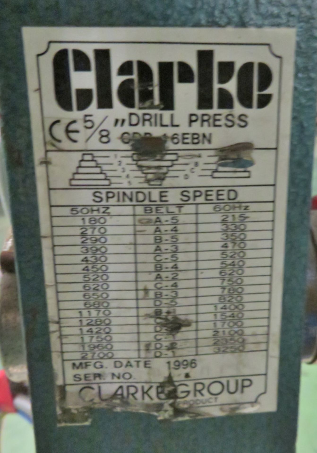 Clark 5/8 inch Bench Drill Press - Image 4 of 4