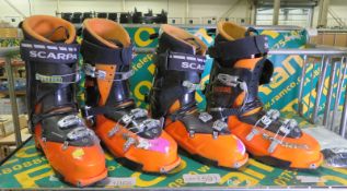 Scarpa Intuition Ski Touring Boots - 4 different sized boots (NO PAIRS), Polyco Matrix Gloves