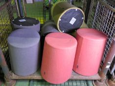 Various Conical Cushioned Stools