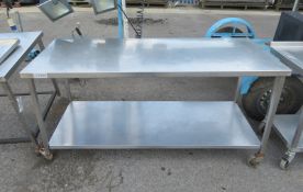 Stainless catering table - 1800mm x 750mm x 860mm