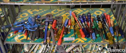 Hand tools - screwdrivers, hand drills, wrenches