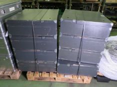8x Grey Wooden Under Bed Storage Units - L 800mm x W 730mm x H 250mm