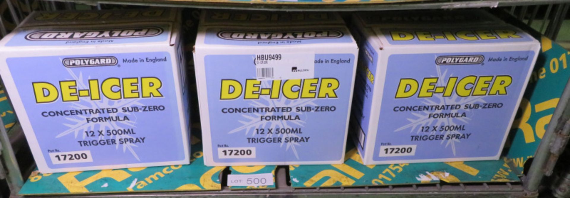Polygard De-Icer - 3x Boxes - 12x 500ml spray bottles per box